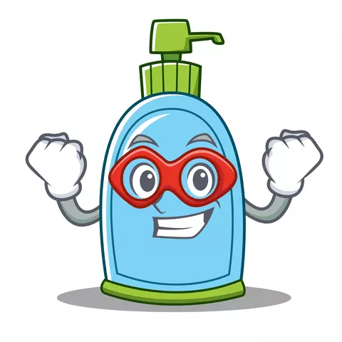 soap bottle man